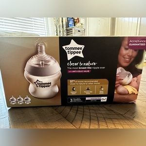 Tommee Tippee Closer to Nature 3 pack bottles.